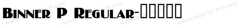 Binner P Regular字体转换